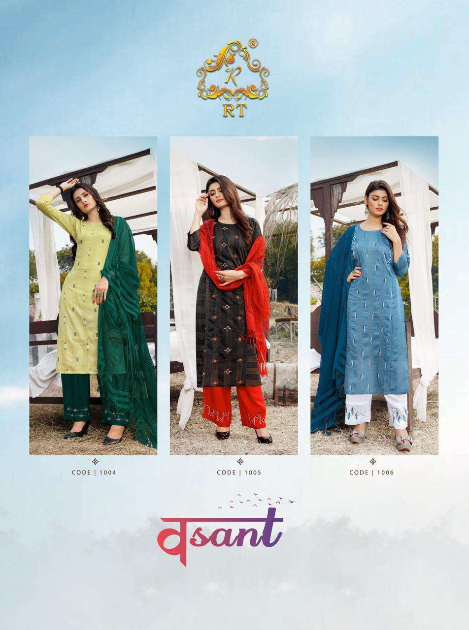 RIJIYA TRENDS LAUNCHES VASANT VISCOSE WEAVING JARI LINING WITH FULL INNER EMBROIDERY AND BLOCK PRINT